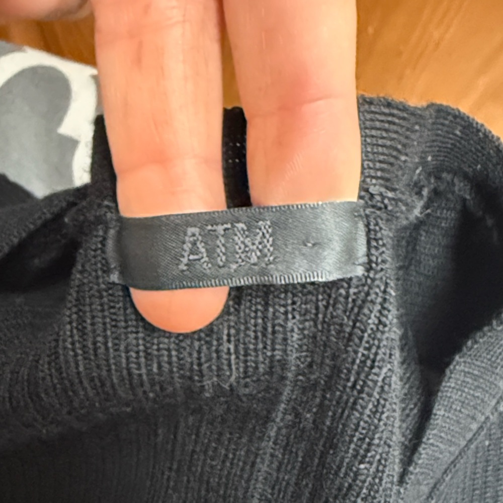ATM Ribbed Merino Wool Midi Dress - Picture 10 of 13